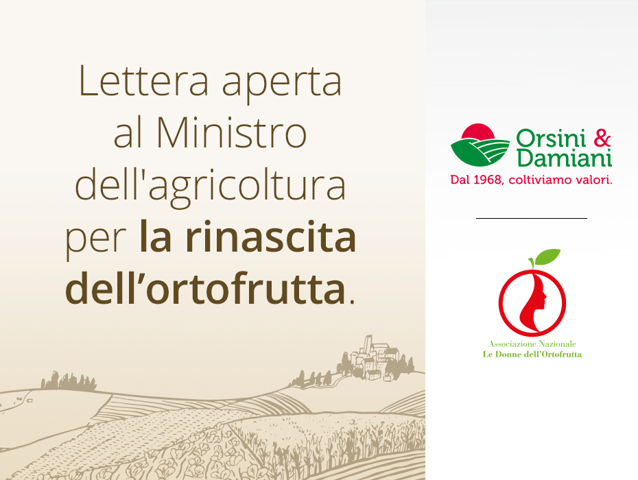 Lettera aperta al Ministro dell'Agricoltura per la rinascita dell'ortofrutta | Orsini & Damiani