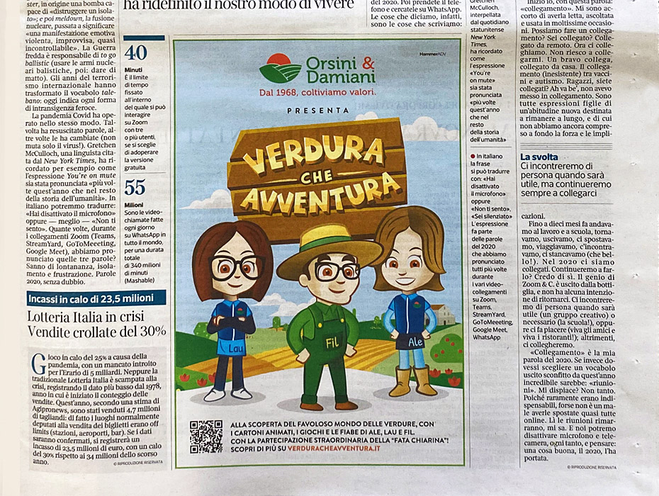 corriere della sera verdura che avventura