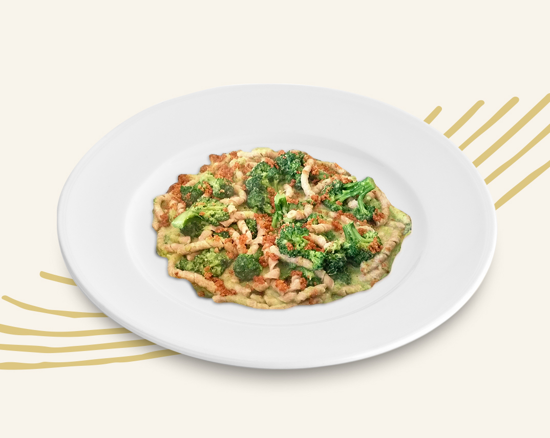 Ricetta pasta integrale con mugnolini e mollica fritta | Orsini & Damiani